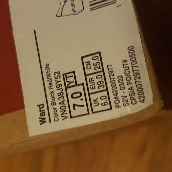 NEW VANS Ward Color Block Skate Shoes Unisex - Picture 7 of 8